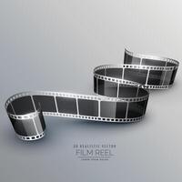 stylish 3d filmstrip background vector