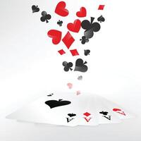 casino playing cards illustration vector