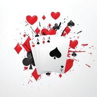 four aces poker card illustration vector