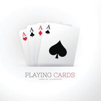 poker card four aces background vector