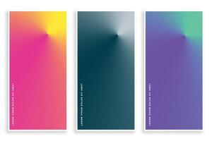 abstract conical gradient banner set vector