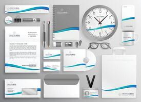 modern clean business stationery set design vector