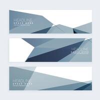 abstract web header set of three vector