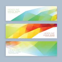 colorful abstract header and banners vector