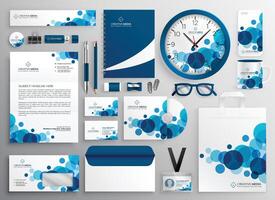 big set of professional brand identity business stationery items vector