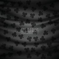 dark clubs pattern background printed on cloth vector