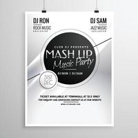 music party flyer template layout design for new year vector