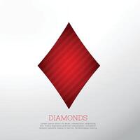 red diamond shape isolated on white background vector