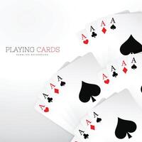 conjunto de jugando casino tarjetas en blanco antecedentes vector