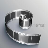 film strip in 3d style vector