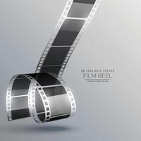 realistic 3d film strip design vector