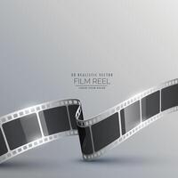 3d film strip realistic background vector