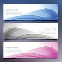 abstract banners and headers set vector