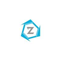 letra z profesional logo icono para tecnología negocio vector