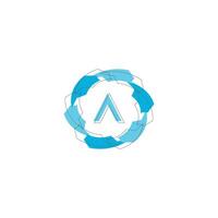 initial letter a minimal logotype icon design vector