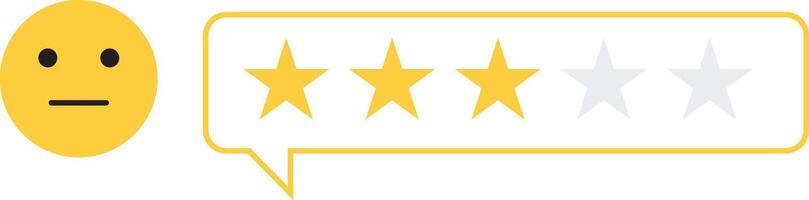 star rating for a product review vector