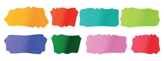 Trendy hand drawn irregular organic rectangles. Bright geometric forms. illustration with soft texture vector