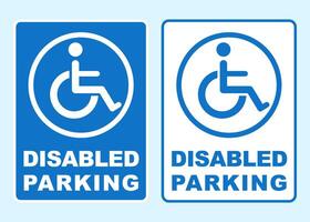 parking sign for disability handicapped disabled printable parking sign symbol template design illustration vector