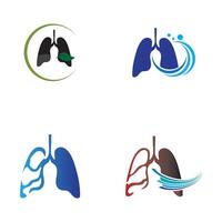 lungs logo and symbol vector