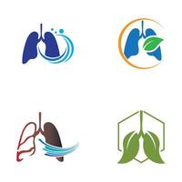lungs logo and symbol vector