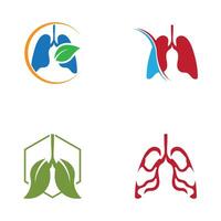 lungs logo and symbol vector