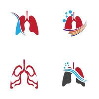 lungs logo and symbol vector