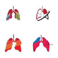 lungs logo and symbol vector