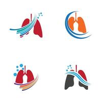 lungs logo and symbol vector