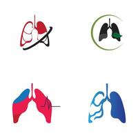 lungs logo and symbol vector