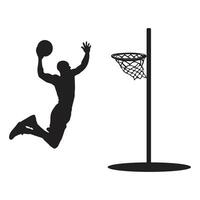 icon of a person playing basketball vector