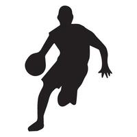 icon of a person playing basketball vector