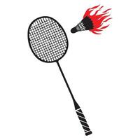 Badminton racket image icon vector