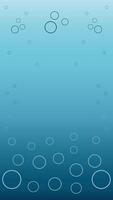 Underwater banner bubbles. Save World oceans day. See or lake, or ocean view vector
