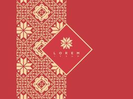 songket ulos Seamless Pattern Indonesian Traditional Batik Motifs Design Template vector