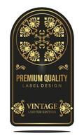 vintage Black and Gold Luxury Label vector