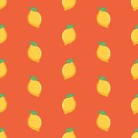 Seamless Hand Drawn Pattern Lemon vector