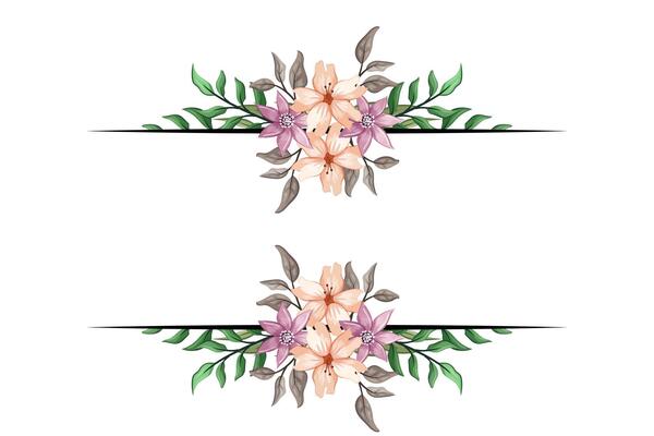 The Blooms Greenery Floral Foliage Ornament Corner Text Separator adds elegant framing text in invitations, cards