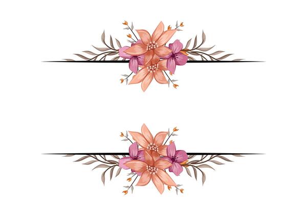 The Blooms Greenery Floral Foliage Ornament Corner Text Separator adds elegant framing text in invitations, cards