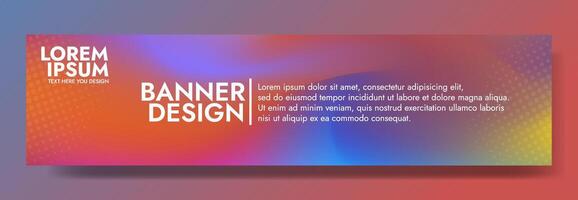 Polished orange and blue mesh wave blur banner design, exhibiting a compelling gradient that commands interest in promotional content vector