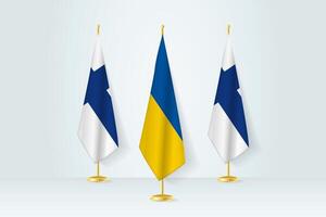 reunión concepto Entre Ucrania y Finlandia. vector