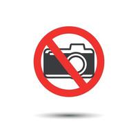 is prohibited from using cameras, prohibited from taking photos. vector