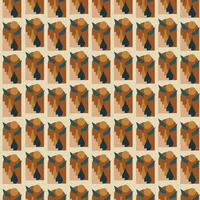 Pattern with vases aesthetic illustration. Boho decoration elements and pottery endless texture. vector