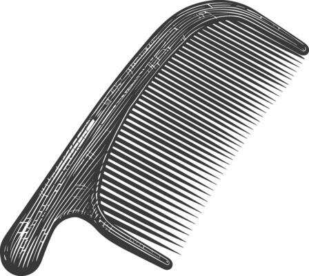 hair comb with engraving style black color only