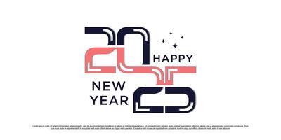 Happy new year 2025 design logo text illustration new year celebration concept vector