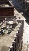 Aerial view of New York downtown building roofs video