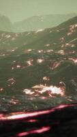 lavafält under solnedgångsljus video