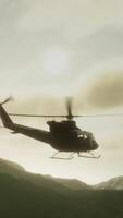 Slow Motion United States military helicopter in Vietnam video