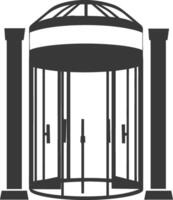 silhouette revolving door or turnstile door black color only vector