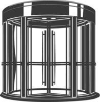 silhouette revolving door black color only vector