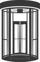 silhouette revolving door black color only vector